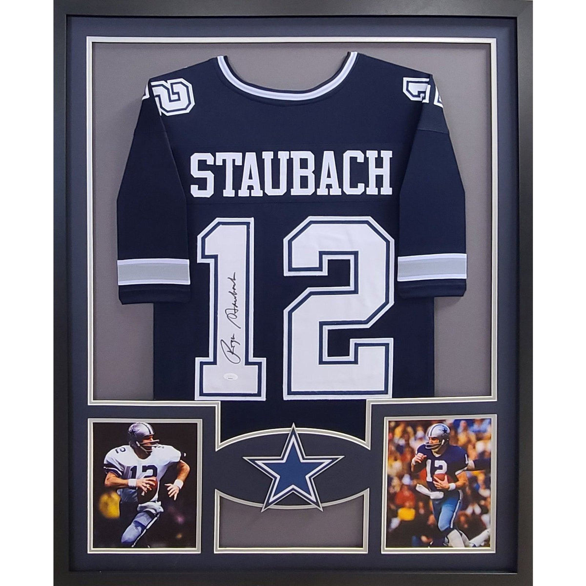 Roger Staubach Framed Jersey JSA Autographed Signed Dallas Cowboys