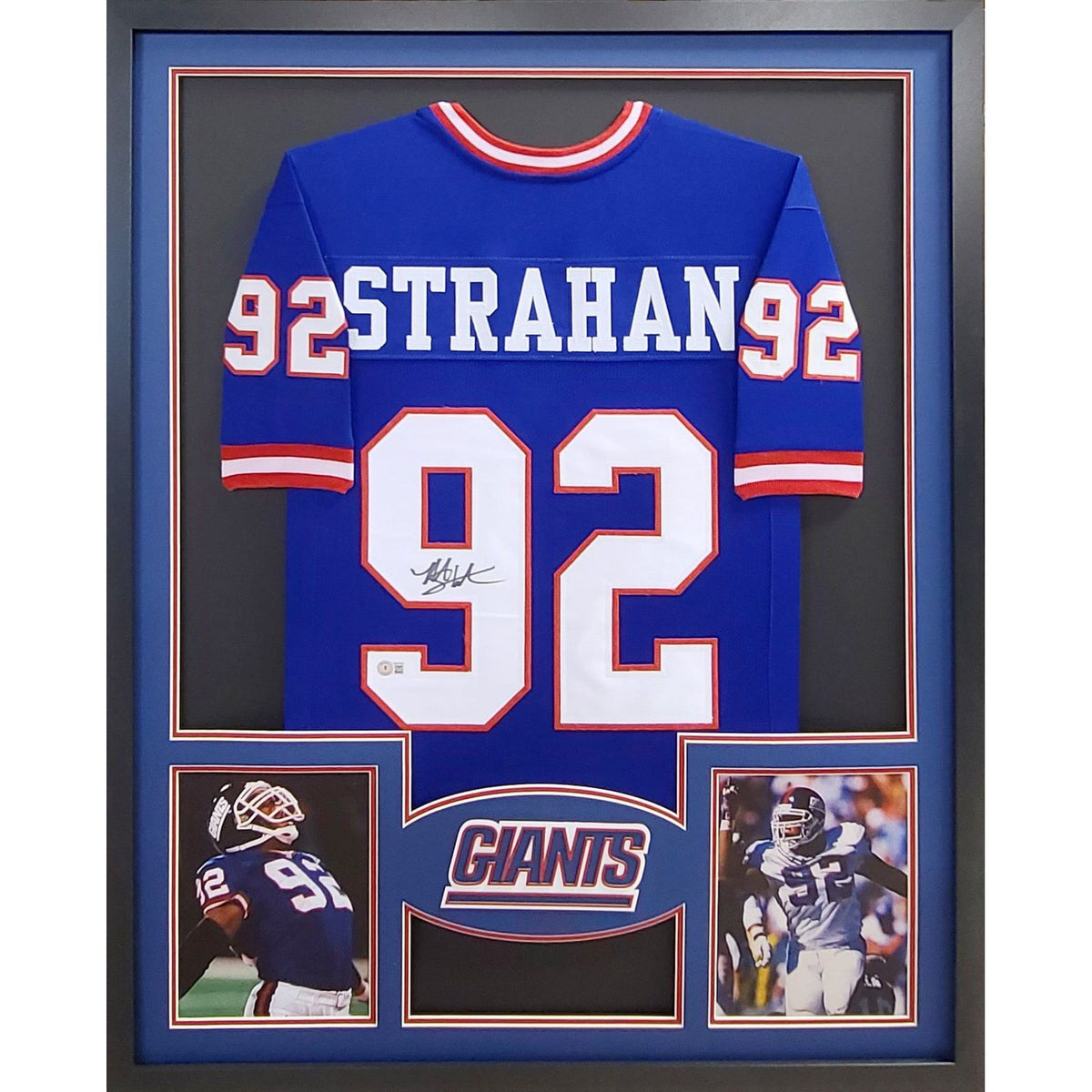 Michael Strahan Framed Signed New York Giants Rookie Jersey Beckett Autographed