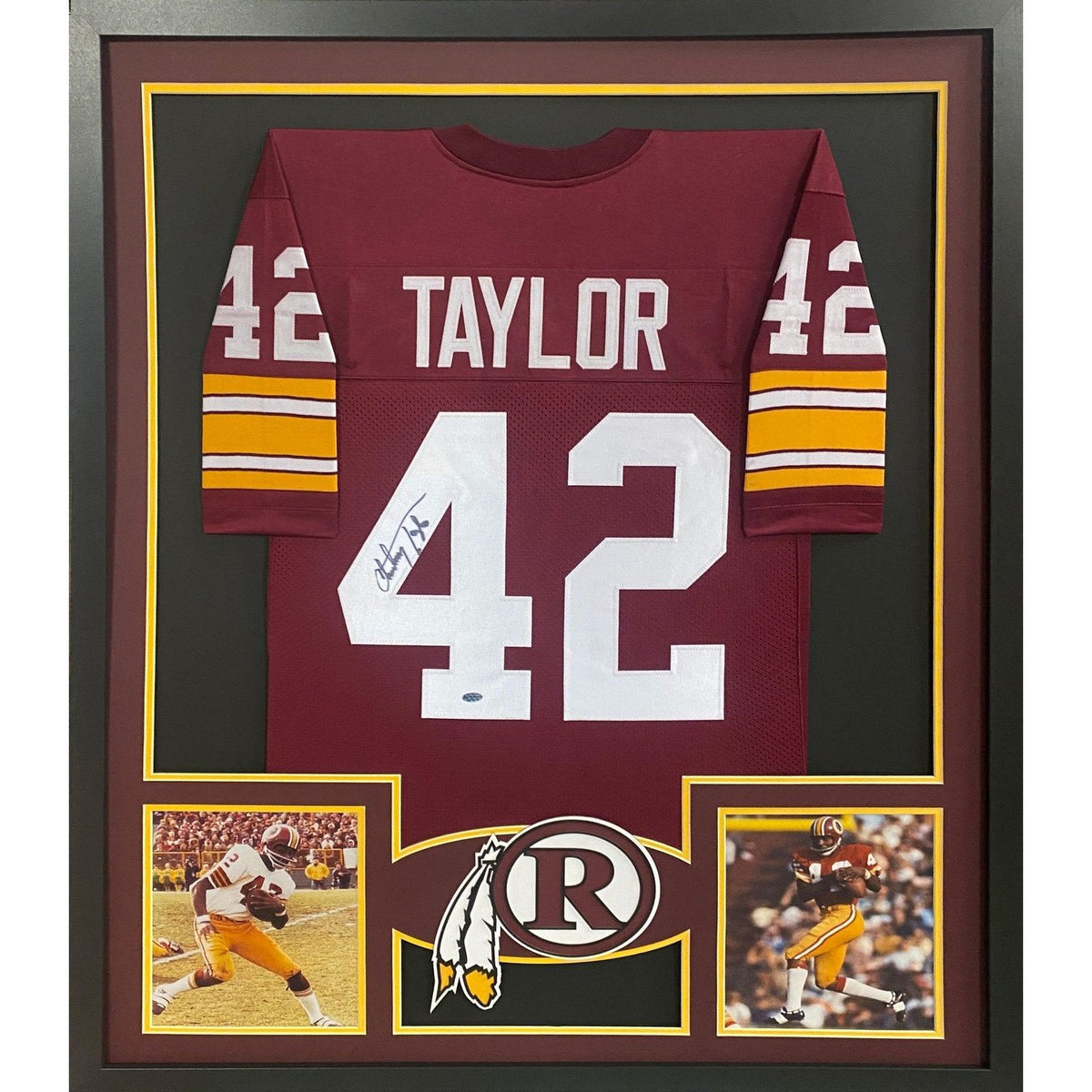 Charley Taylor Framed Jersey Beckett Autographed Signed Washington Football