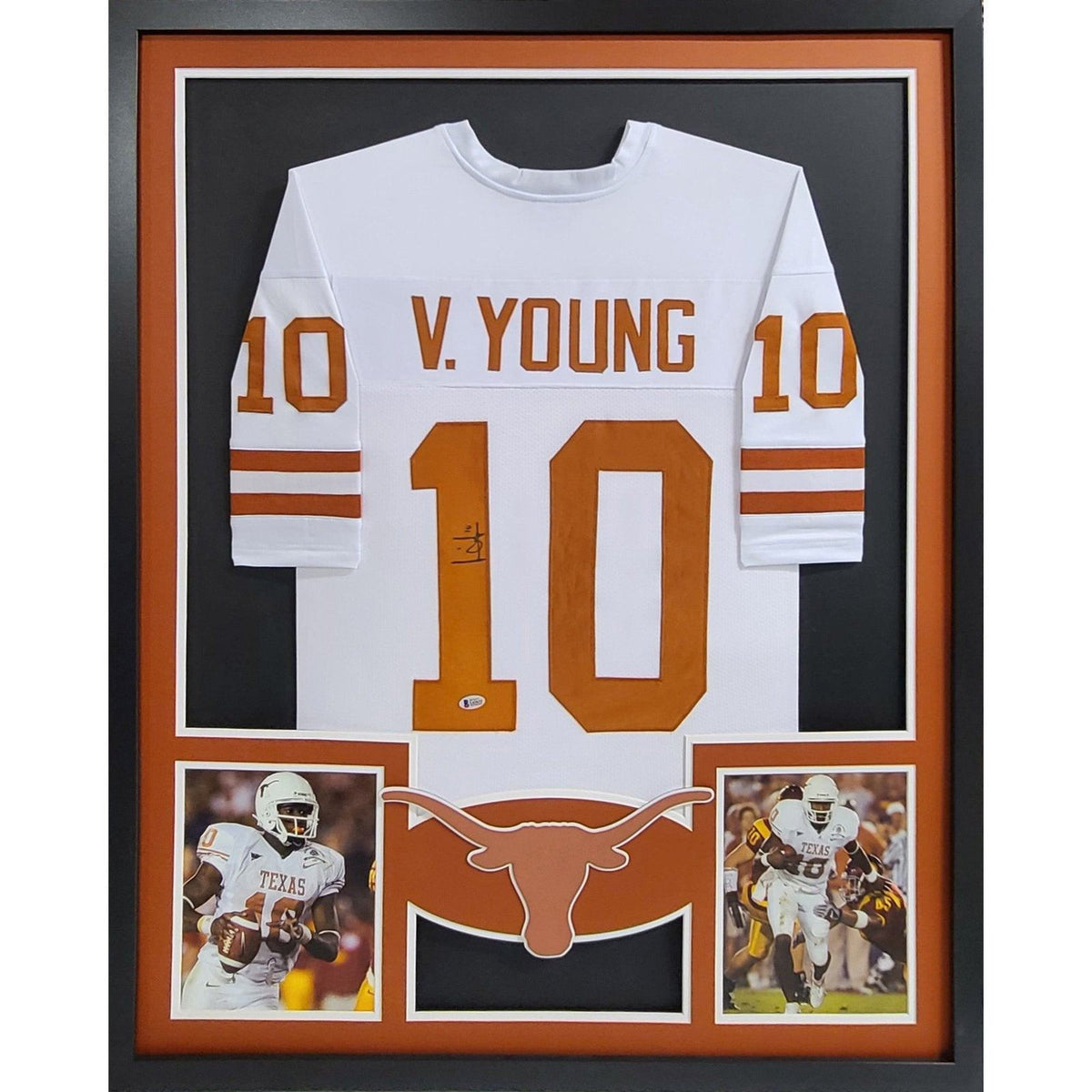 Vince Young Signed Framed Jersey Beckett Autographed Texas Longhorns