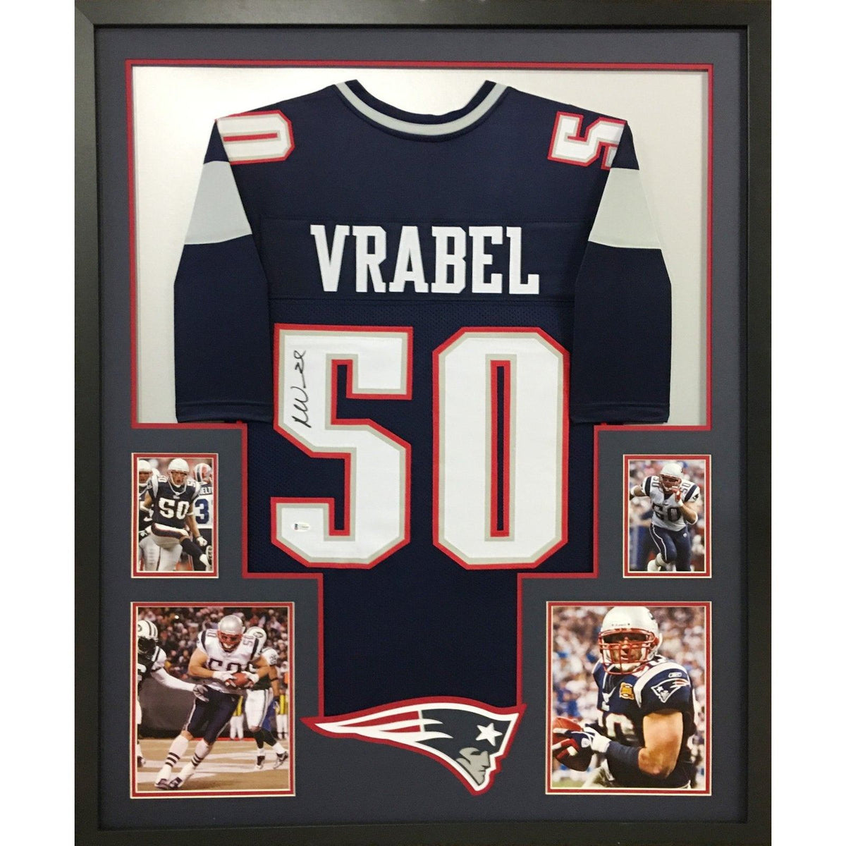 Mike Vrabel Framed Jersey Beckett Autographed Signed New England Patriots