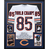 1985 "85" Bears Framed Signed Jersey JSA Beckett COA Autographed Signed Chicago