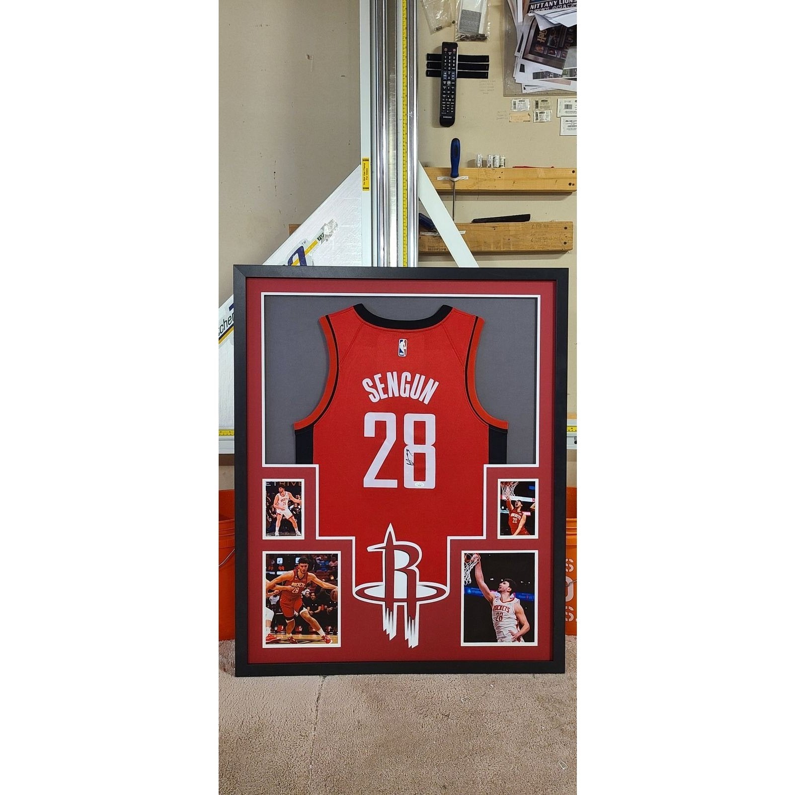 Alperen Sengun Framed Jersey JSA Autographed Signed Houston Rockets