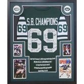 1969 New York Jets Team Signed Framed Jersey Beckett Autographed by 25 Namath