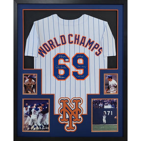 1969 Mets Framed Signed Jersey JSA Autographed New York Mets World Series