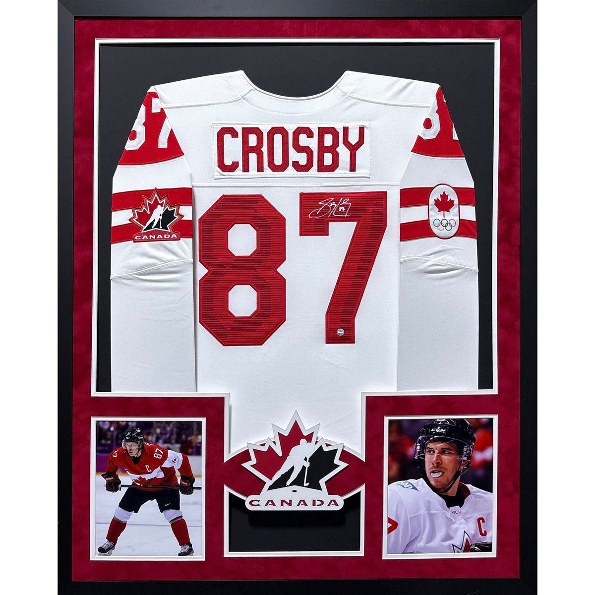 Sidney Crosby Framed Signed Jersey Frameworth Autographed Canada