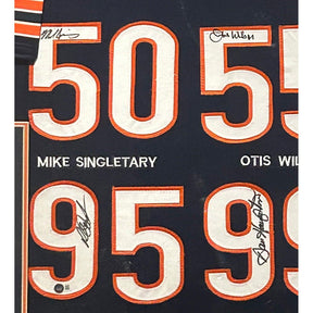 1985 Bears Defense Framed Signed Jersey Beckett COA Autographed Chicago 4