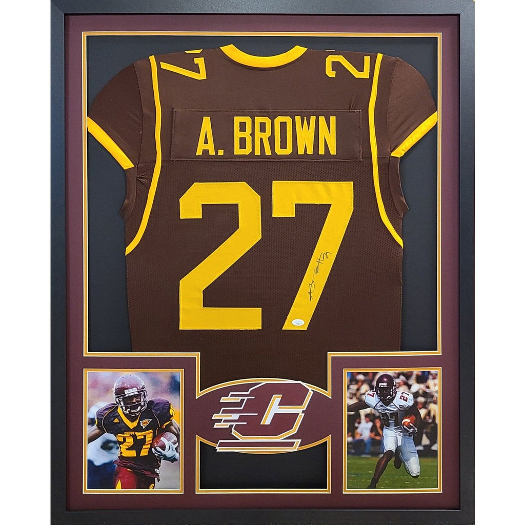 College Authentics Antonio Brown Signed Autographed Central Michigan Chippewas #27 Jersey JSA