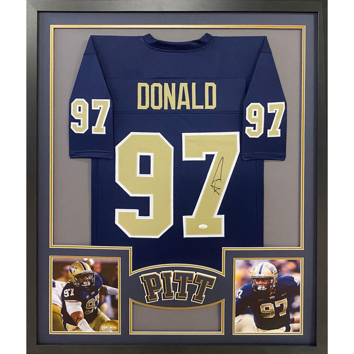 Aaron Donald Framed Jersey JSA Autographed Signed Pitt Panthers Rams D