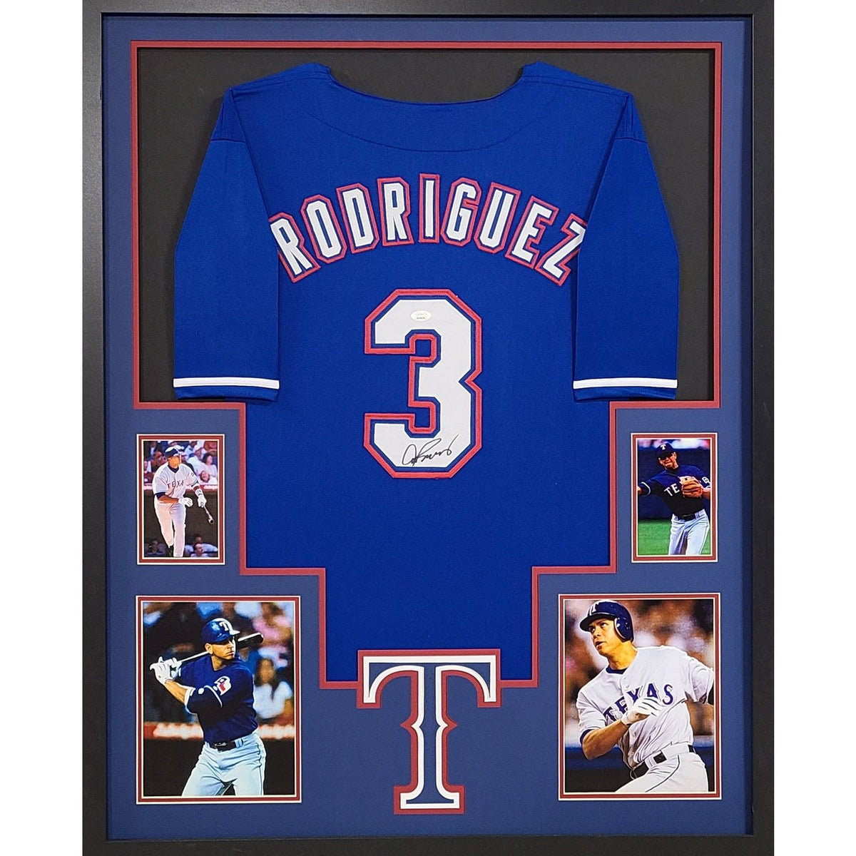 Alex Rodriguez Framed Signed Jersey JSA Autographed Texas Rangers