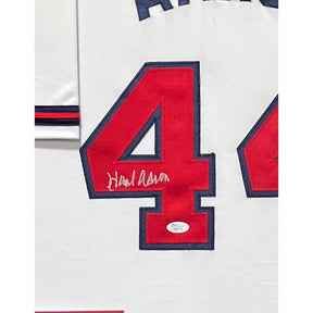 Hank Aaron Framed Signed Jersey JSA Autographed Milwaukee Braves