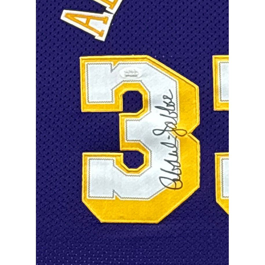 Kareem Abdul-Jabbar Framed Signed Purple Jersey JSA Autographed Lakers