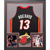 Bam Abedayo Framed Signed Black Jersey Beckett Autographed Miami Heat