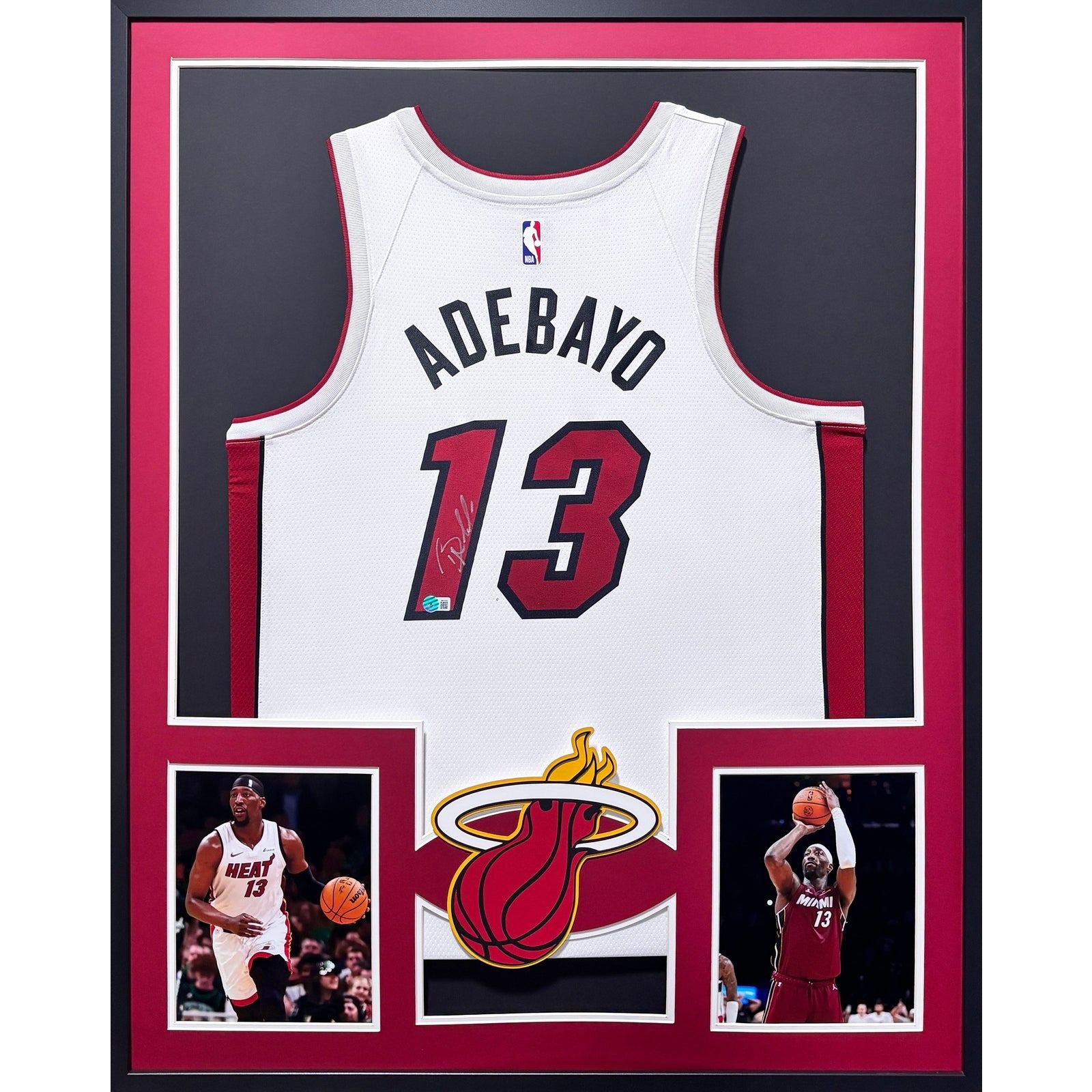 Bam Abedayo Framed Signed Jersey Beckett Autographed Miami Heat