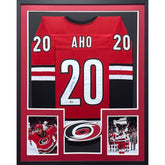 Sebastian Aho Framed Signed Jersey Beckett Autographed Carolina Hurricanes