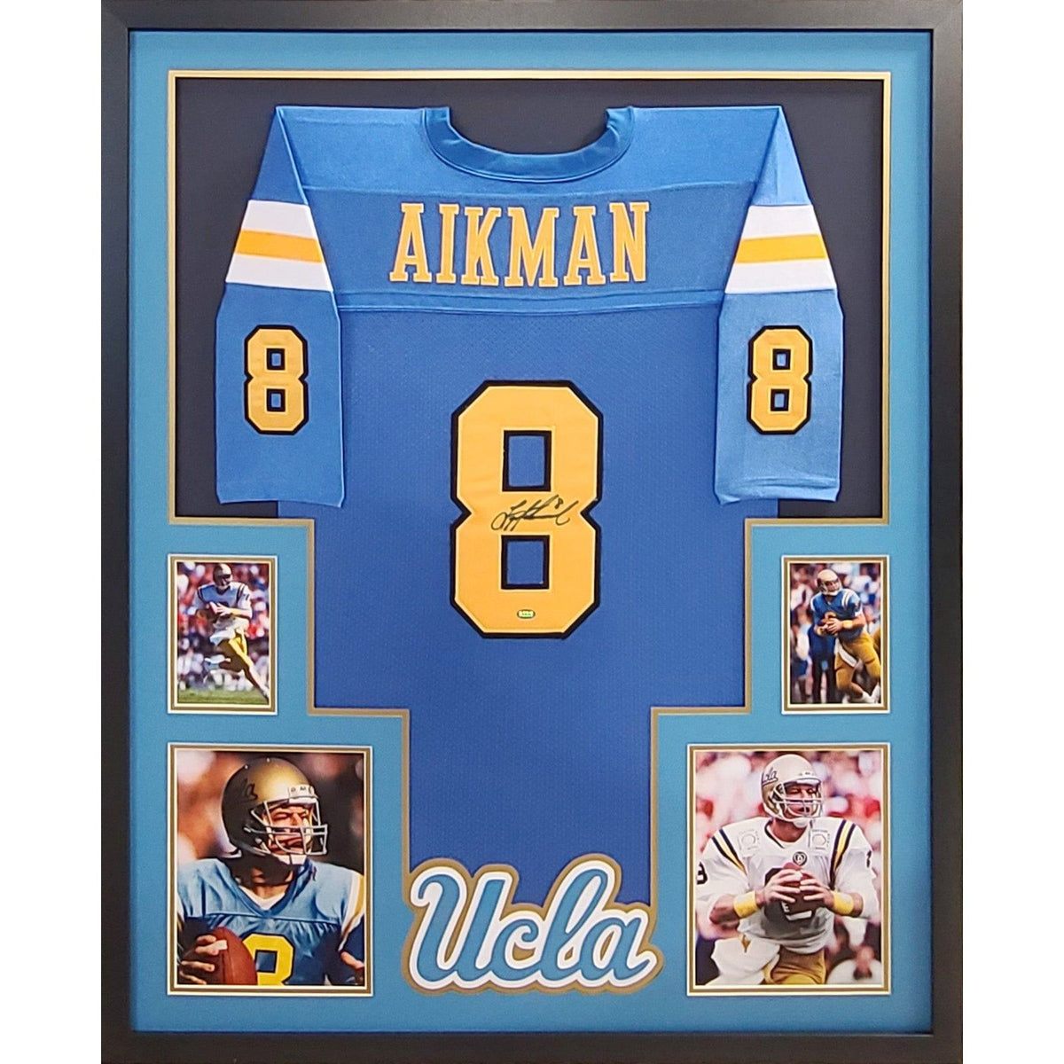 Troy Aikman Autographed Signed Framed UCLA Bruins Jersey JSA 