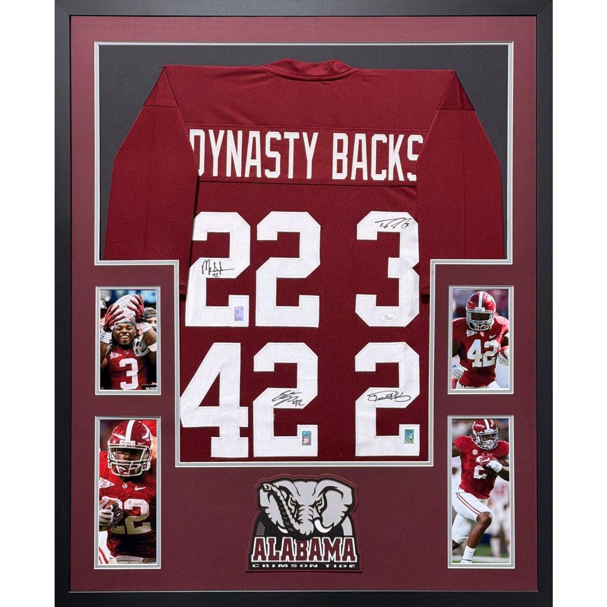 Alabam RB's Henry Lacy Ingram Richardson Framed Signed Jersey COA Autographed