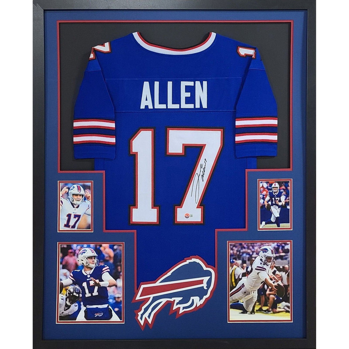 Josh Allen Framed Jersey Beckett Autographed Signed Buffalo Bills 4P