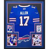 Josh Allen Framed Signed Jersey Beckett Autographed Buffalo Bills 4P IH