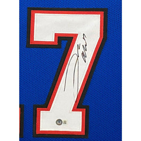Josh Allen Framed Jersey Beckett Autographed Signed Buffalo Bills 4P PC