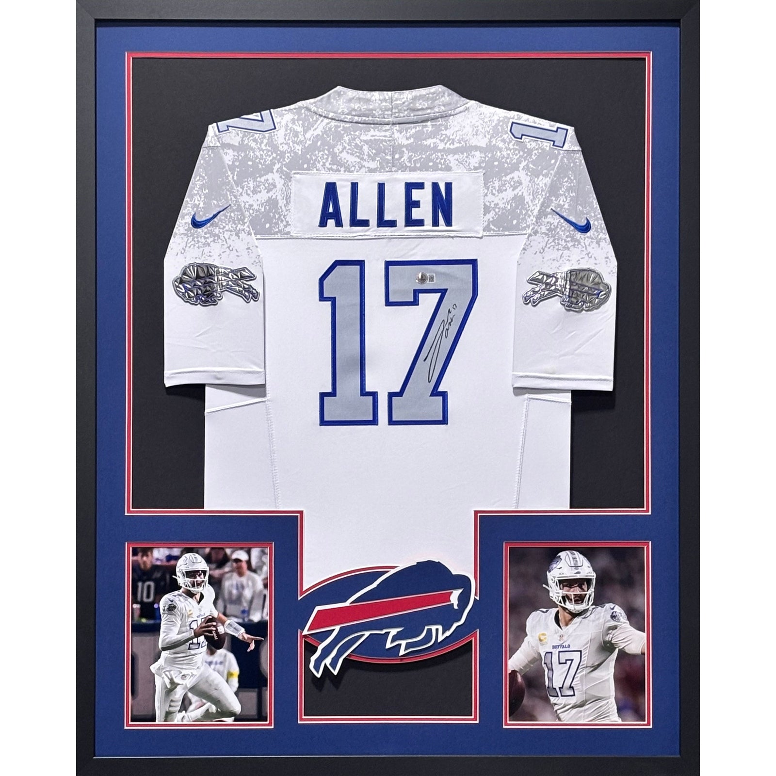 Josh Allen Framed Cold Front Jersey Beckett Autographed Signed Buffalo Bills