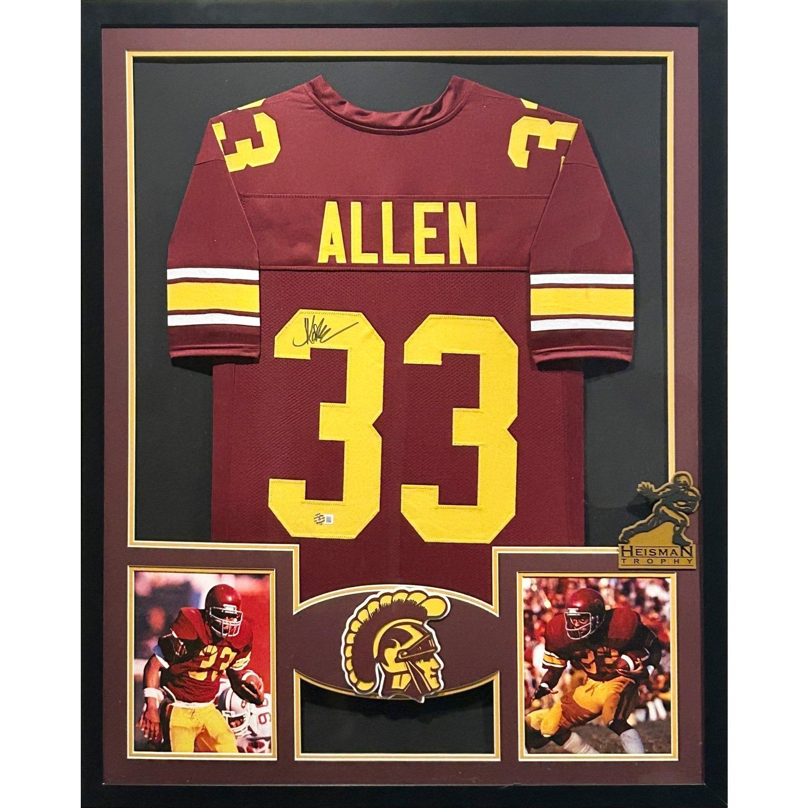 Marcus Allen Framed Signed Jersey Beckett Autographed USC