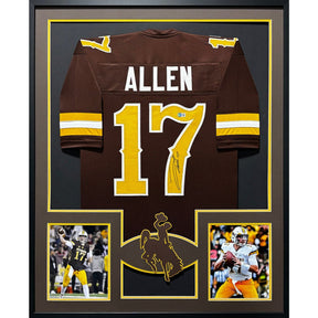 Josh Allen Framed Jersey Beckett Autographed Signed Wyoming Cowboys