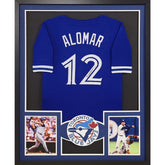 Roberto Alomar Signed Framed Blue Jersey JSA Autographed Toronto Blue Jays