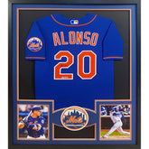 Pete Alonso Framed Signed New York Mets Jersey Fanatics Autographed