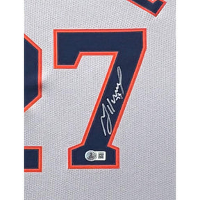 Jose Altuve Framed Signed Houston Astros Grey Jersey Beckett Autographed