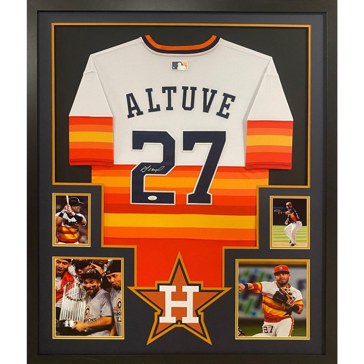 Jose Altuve Framed Signed Houston Astros TB Jersey JSA Autographed