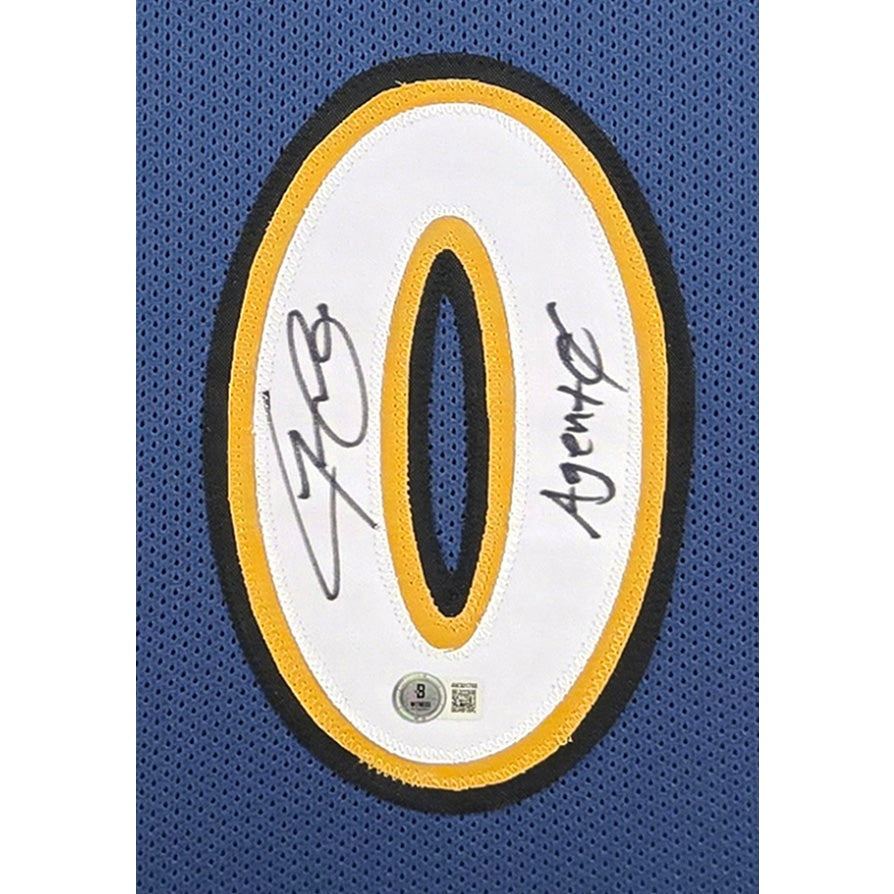 Gilbert Arenas Signed Framed Jersey Beckett Autographed Wizards