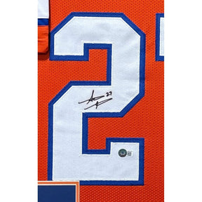 Steve Atwater Framed Signed Denver Broncos Jersey Beckett Autographed 2P