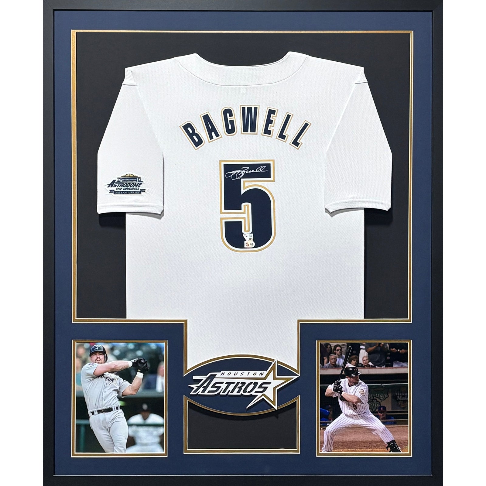 Jeff Bagwell Framed Signed White Jersey Fanatics Autographed Signed Houston Astros