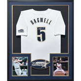Jeff Bagwell Framed Signed White Jersey Fanatics Autographed Signed Houston Astros