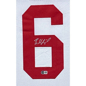 Baker Mayfield Framed Signed Oklahoma OU White Jersey Beckett Autographed