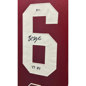 Baker Mayfield Framed Signed Oklahoma OU Jersey Beckett Autographed