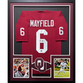 Baker Mayfield Framed Signed Oklahoma OU Jersey Beckett Autographed HW