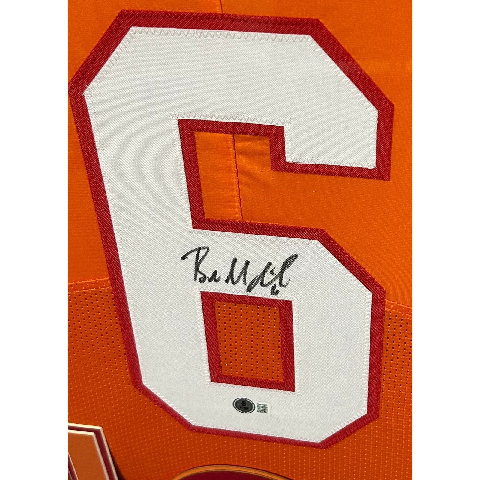 Baker Mayfield Framed Signed TB Buccaneers Jersey Beckett Autographed Tampa Bay