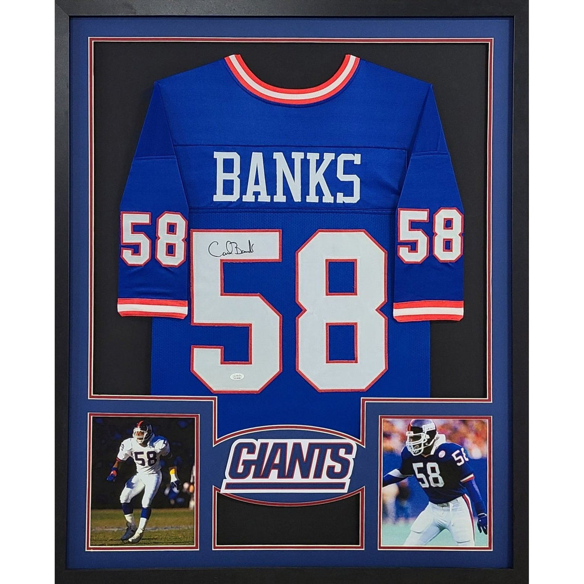 Carl Banks Framed Jersey JSA Autographed Signed New York Giants