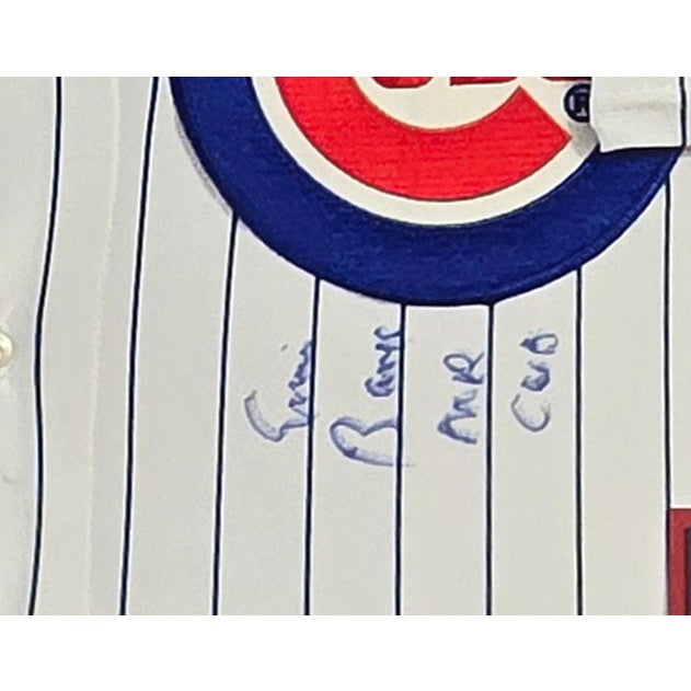 Ernie Banks Signed Framed Jersey PSA/DNA Autographed Chicago Cubs