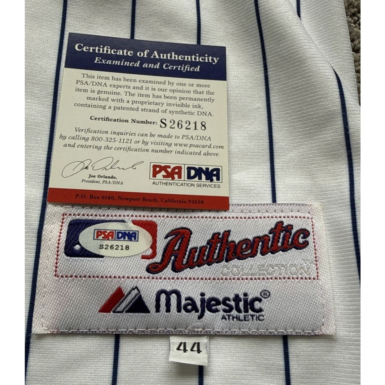 Ernie Banks Signed Framed Jersey PSA/DNA Autographed Chicago Cubs