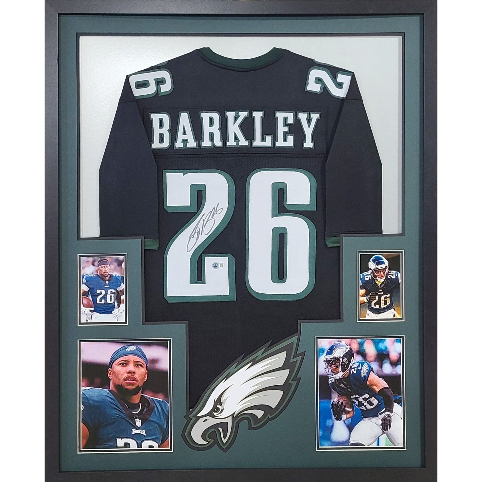 Saquon Barkley Framed Jersey Beckett Autographed Signed Philadelphia Eagles