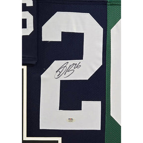 Saquon Barkley Framed Split Jersey PSA/DNA Autographed Signed Eagles Penn State