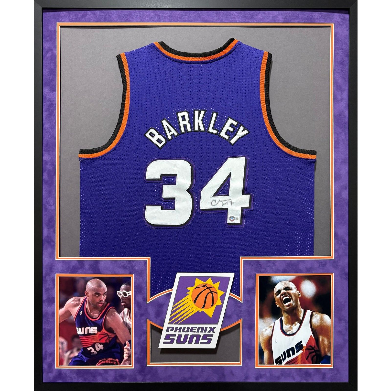 Charles Barkley Framed Signed Jersey Beckett Autographed Phoenix Suns