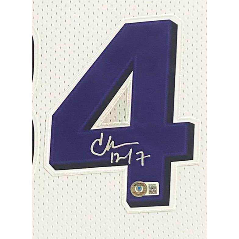 Charles Barkley Framed Signed White Jersey Beckett Autographed Phoenix Suns