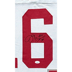 JT Barrett Signed Framed White Jersey JSA Autographed Ohio State J.T.