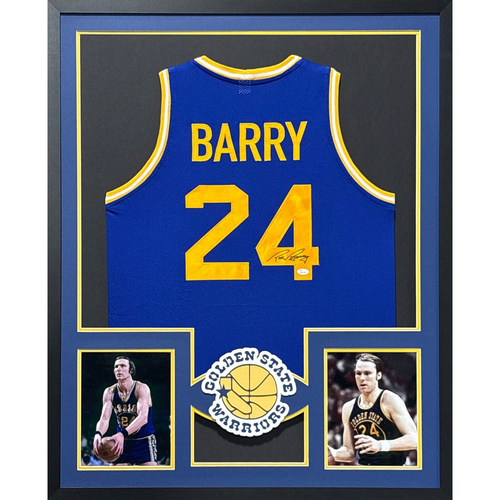 Rick Barry Framed Signed Jersey JSA Autographed Golden State Warriors