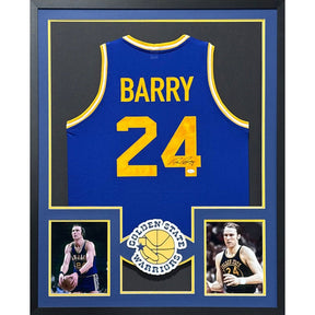 Rick Barry Framed Signed Jersey JSA Autographed Golden State Warriors