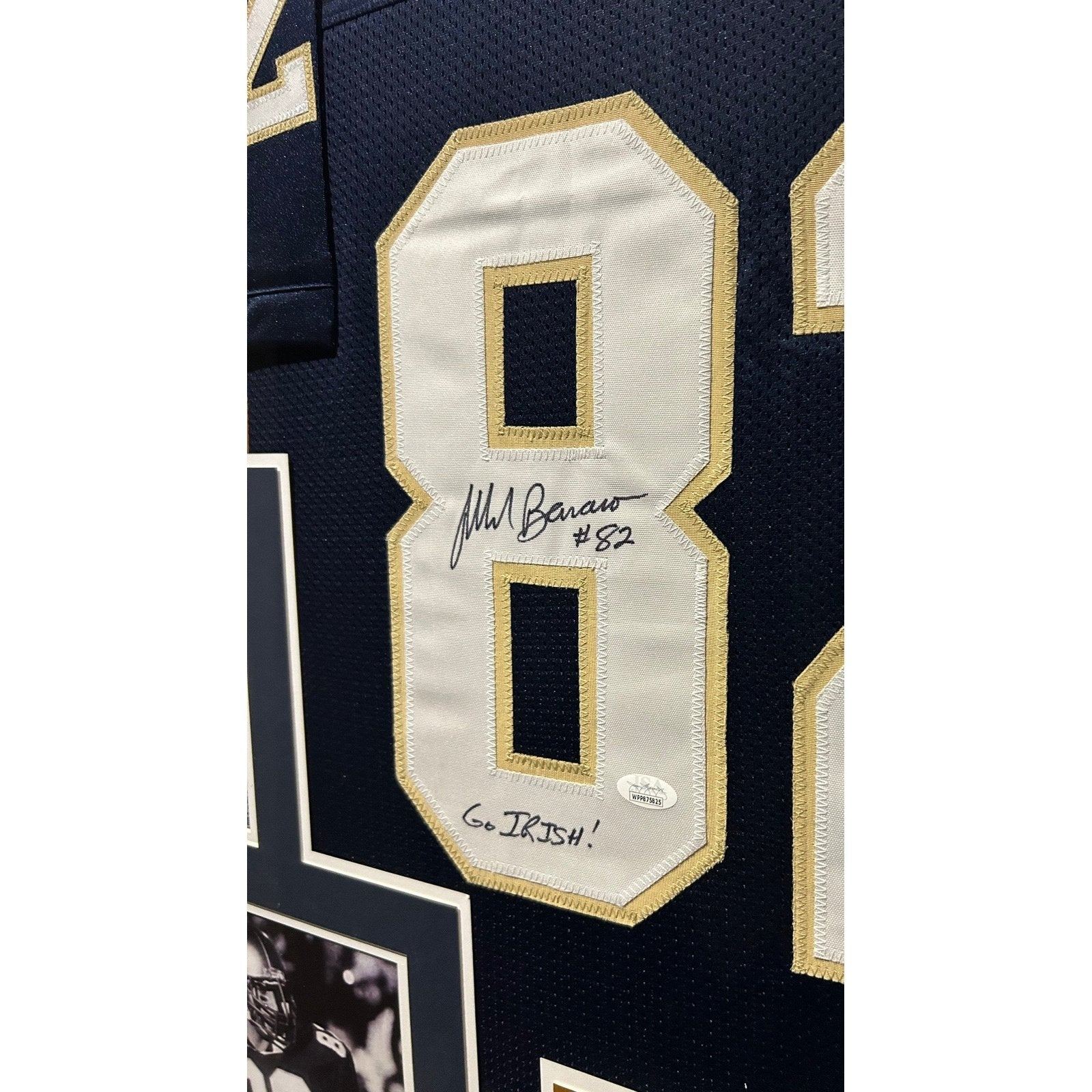 Mark Bavaro Framed Signed Notre Dame Jersey JSA Autographed